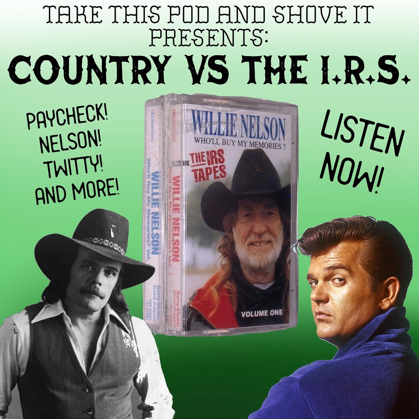 Woof, it&rsquo;s tax day. We hope all our non-billionaire listeners get a nice refund&mdash;but regardless how it shakes out for ya, we think you&rsquo;ll enjoy this special episode about country stars vs the I.R.S. Available wherever you get podcast