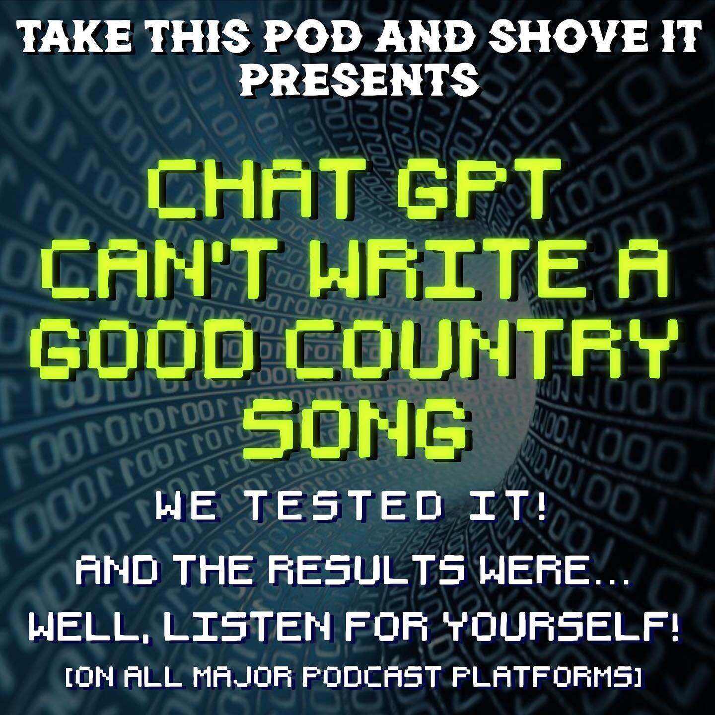 Artificial Intelligence is becoming increasingly commonplace and controversial. On this week&rsquo;s episode we experiment with Chat GPT&lsquo;s ability to write a decent country song. Musical innovation, good imitation, or bland plagiarism based on 