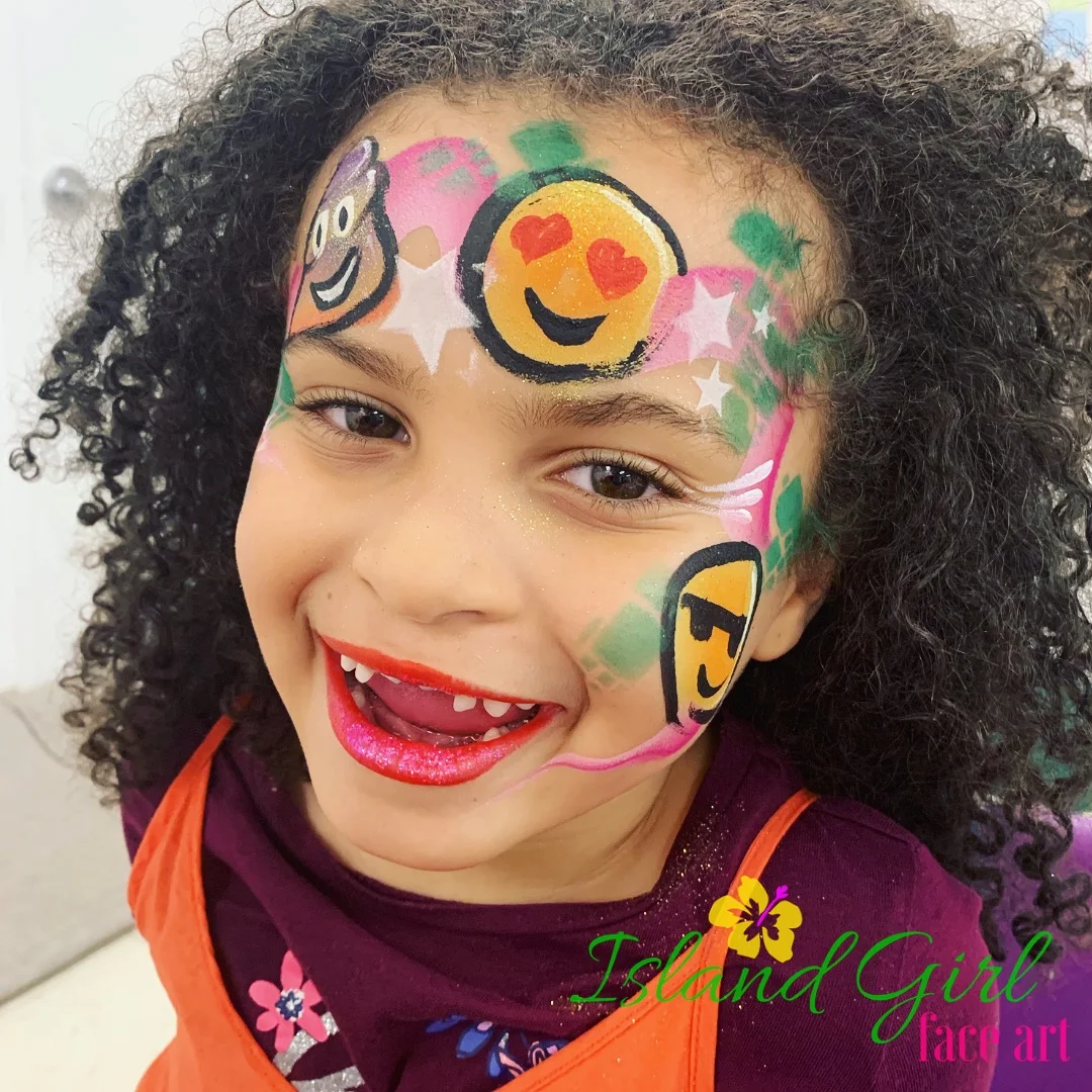 Island Girl Face art EMOJI