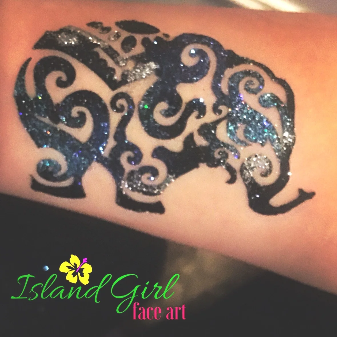 Glitter Tattoo Elephant.JPG