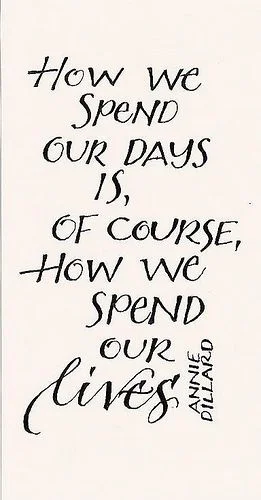 How we spend our days …