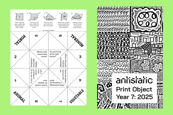 Print Object 2025: zine and fortune teller
