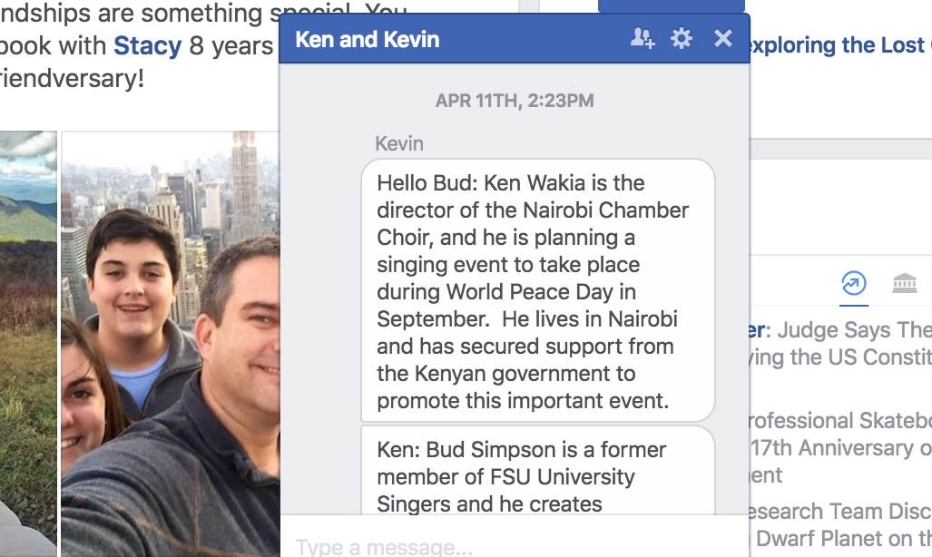 "Fortunately, my sound was off, and no one was wiser to this pleasant surprise from my college choir director."