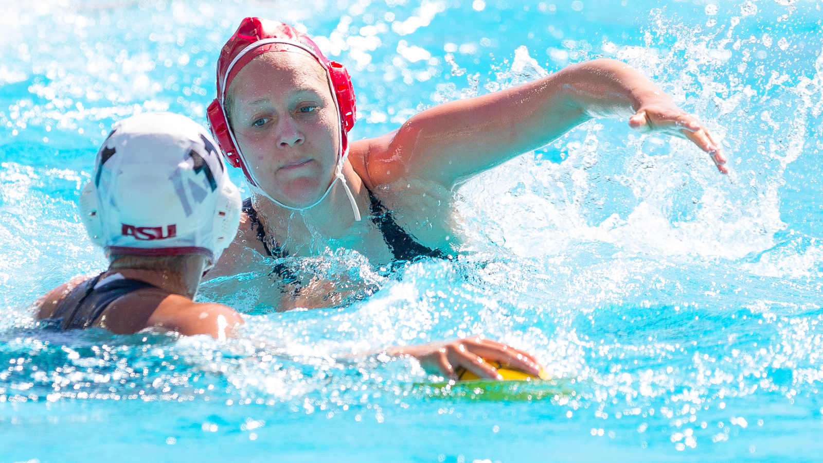 Palo Alto, CA- Stanford Women's Waterloo defeats the Arizona State University Sun Devils 8-5 on Saturday, March 26, 2016.