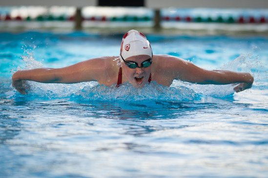 STANFORD, CA - Stanford Women's Swimming Team, photographed at the Avery Aquatic Center.