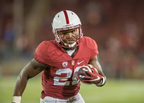 Stanford, Calif - September 12, 2015: The Stanford Cardinal defeats the UFC Knights 31-7 at Stanford Stadium. Stanford, Calif - September 12, 2015: The Stanford Cardinal defeats the UFC Knights 31-7 at Stanford Stadium.