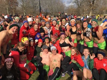 Celebrating with my teammates after placing 2nd at 2017 NCAA Cross Country Nationals (we’re a very spirited team)