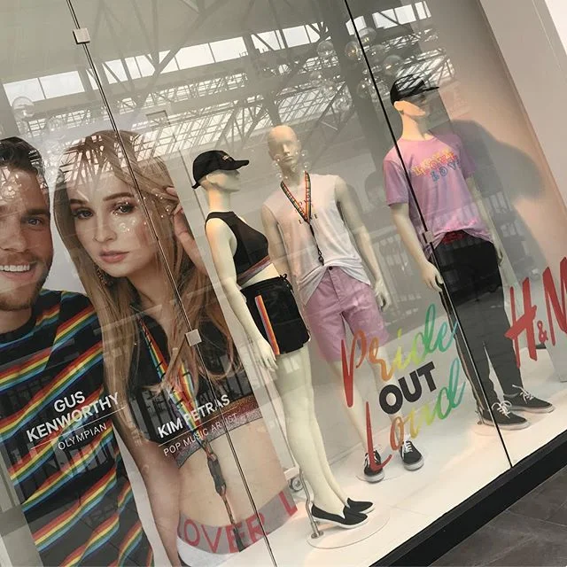 @hm celebrating Pride month #hm #prideoutloud .
.
.
.
.
#prideforall #prideparade #prideseason #lgbt #lgbtqia #gaypride #pride #disneygaydays #lovewins #equality #loveislove #nycpride #lapride #chicagopride #miamipride #columbuspride #sfpride #bornth