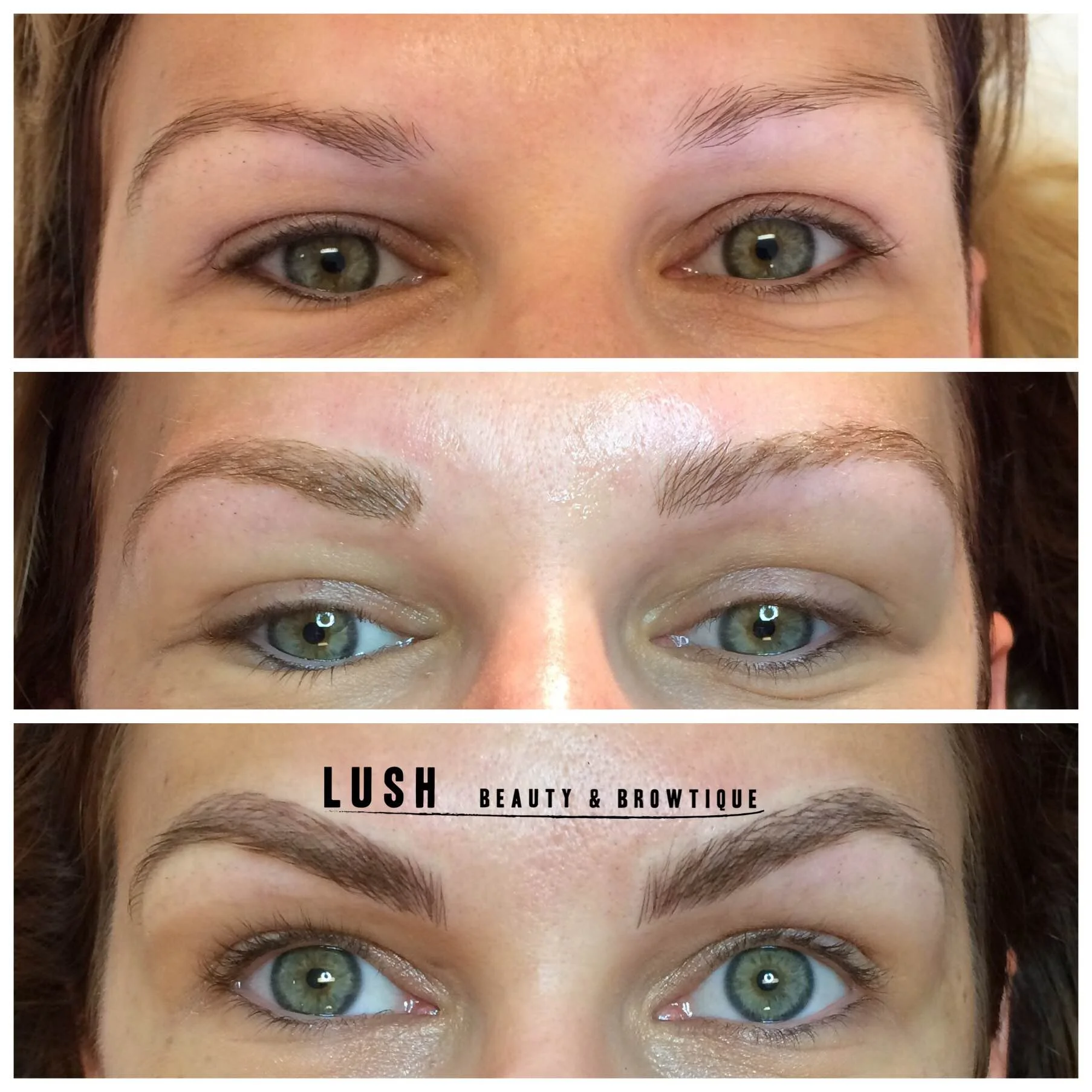 Before, Healed and After Touchup