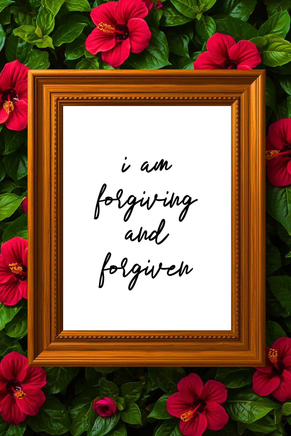 i am forgiving and forgiven • Printable Positive Affirmation • Printable Positive Affirmation • Modern Farmhouse Decor • Wall Art Quote • Black and White • Printable PDF.png