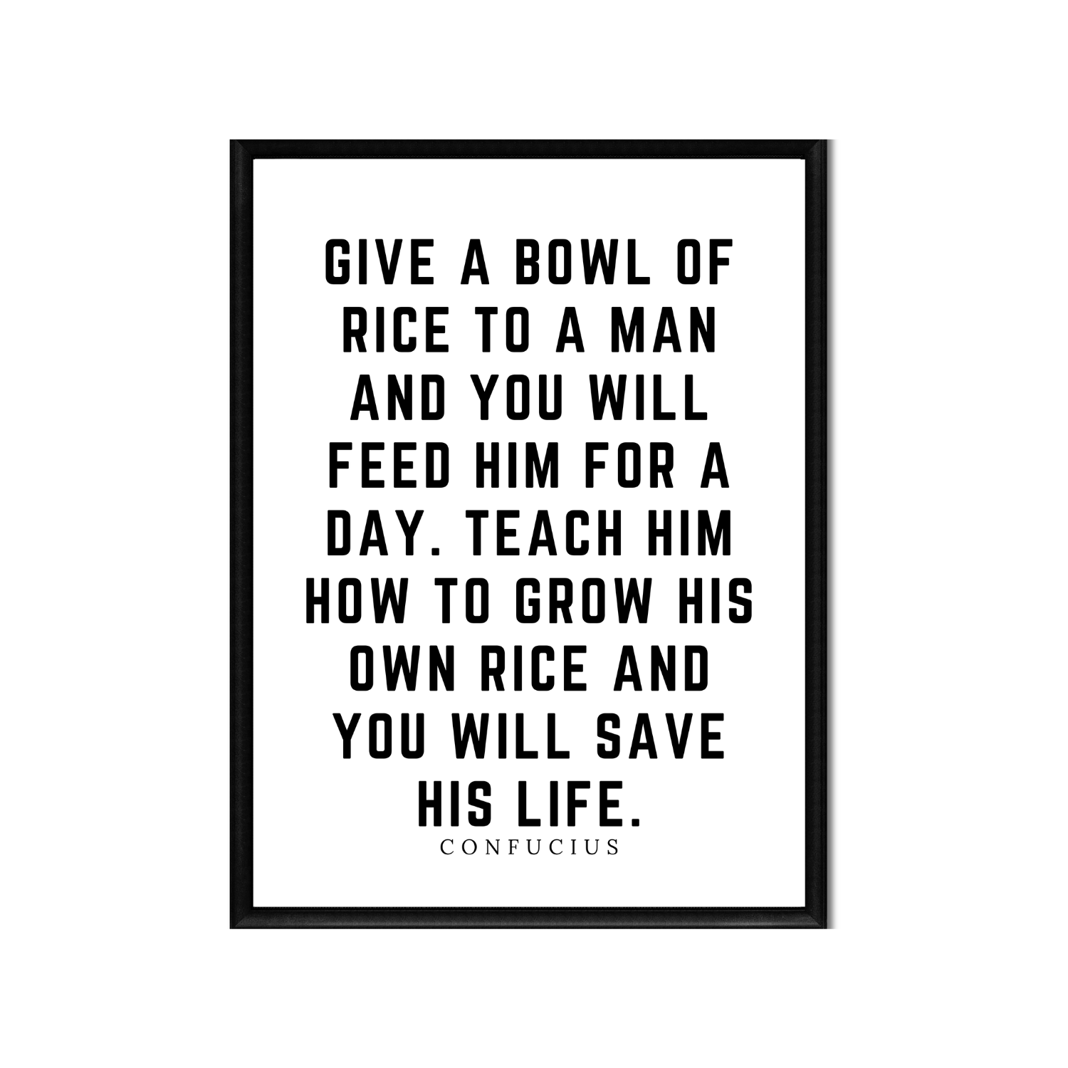 Give a Bowl of Rice • Top Confucius Quotes • Printable Quote Downloadable File .png
