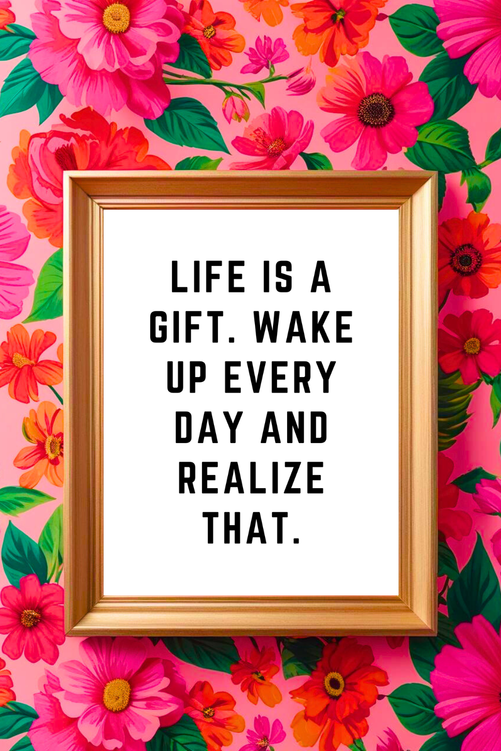LIFE IS A GIFT • Uplifting Positive Quotes to Print • Instant Download Modern Typography Print.png