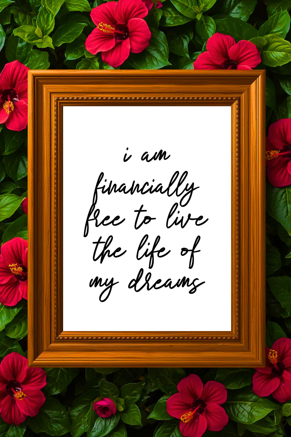 i am financially free to live the life of my dreams • Printable Positive Affirmation • Printable Positive Affirmation • Modern Farmhouse Decor • Wall Art Quote • Black and White • Printable PDF.png