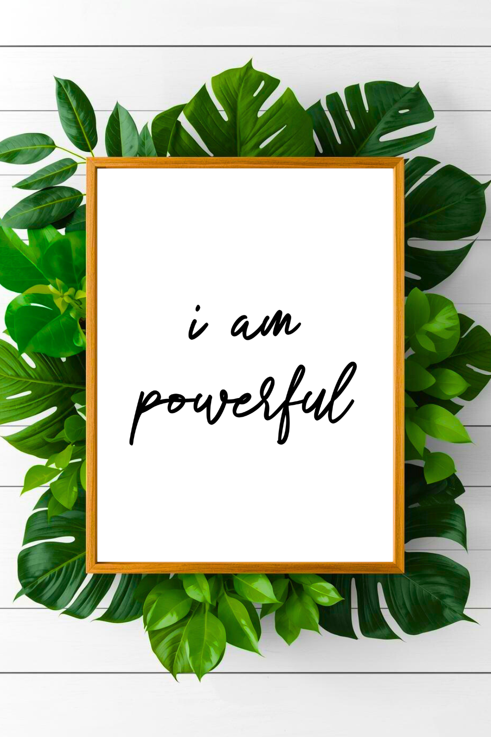 i am powerful • Printable Positive Affirmation • Minimalist Black and White Printable Positive Inspirational Quotes • 8x10 Printable Art File.png