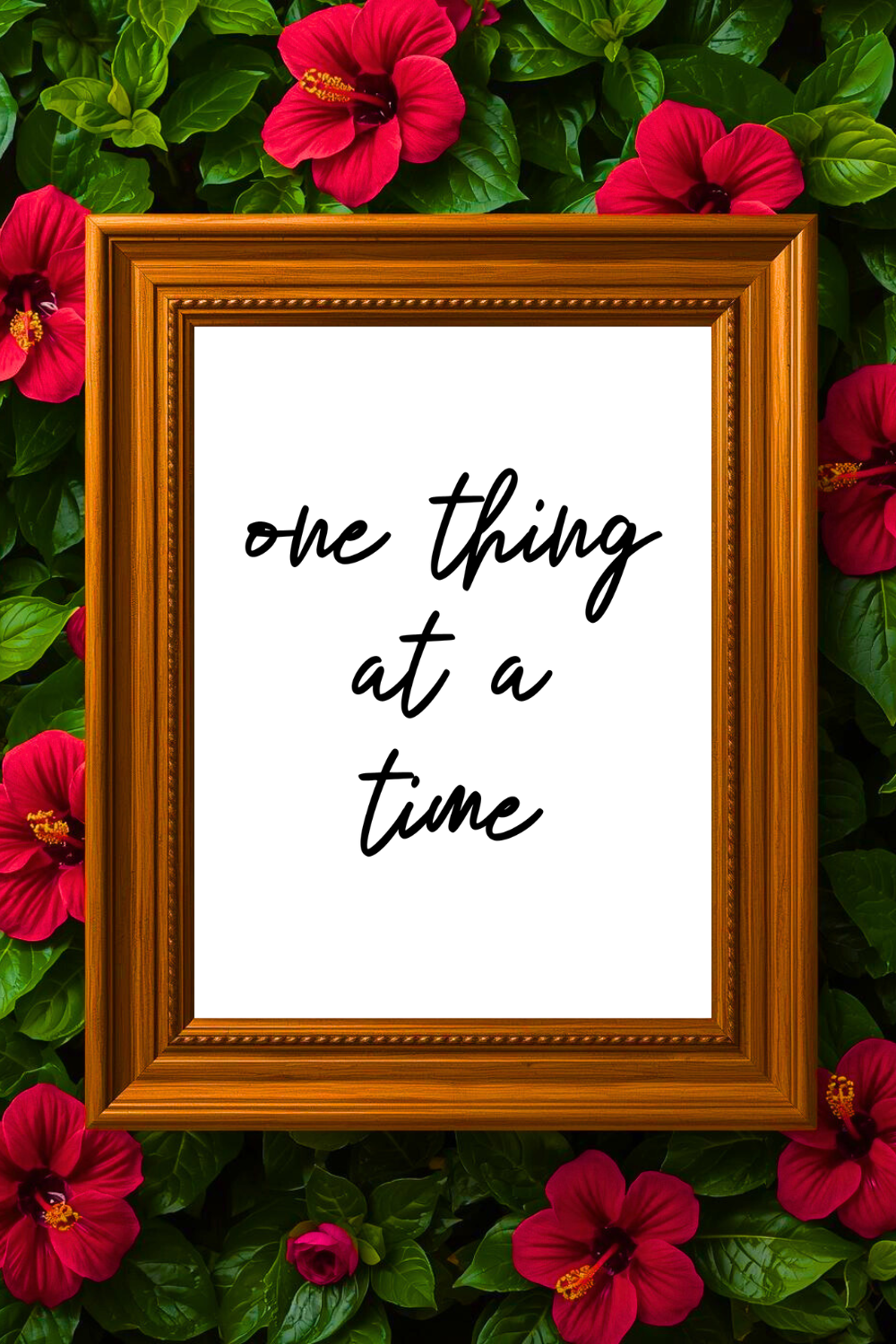 one thing at a time • Printable Positive Affirmation • Printable Positive Affirmation • Modern Farmhouse Decor • Wall Art Quote • Black and White • Printable PDF.png