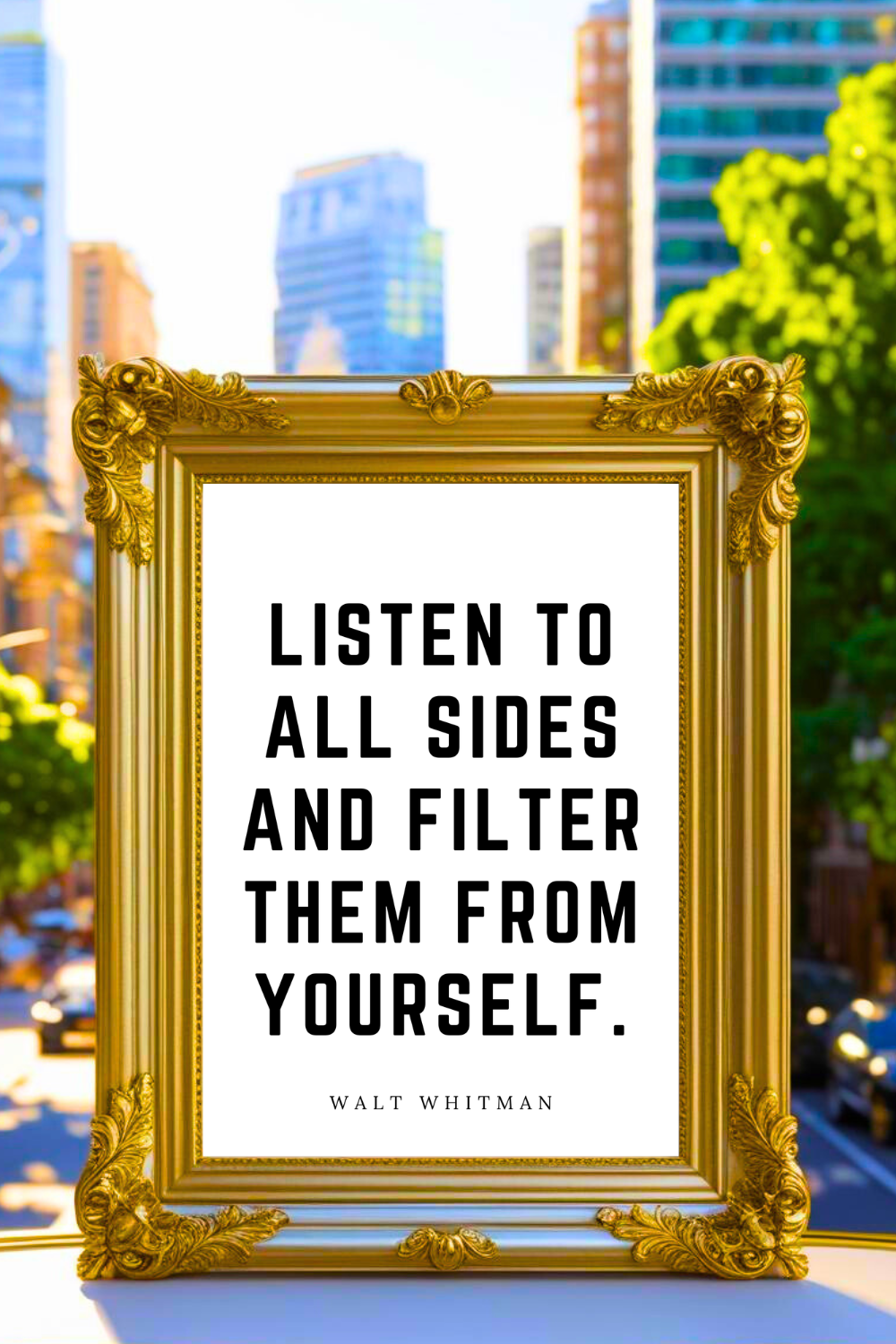 LISTEN TO ALL SIDES • Printable Inspiration Best Motivational Quotes • Black and White Download • Wall Art.png