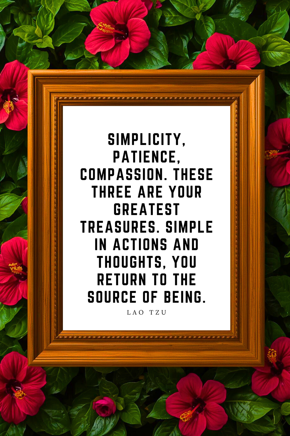 Simplicity Patience Compassion • Top Lao Tzu Quotes • Printable Positive Affirmation • Printable Positive Affirmation • Modern Farmhouse Decor • Wall Art Quote • Black and White • Printable PDF.png