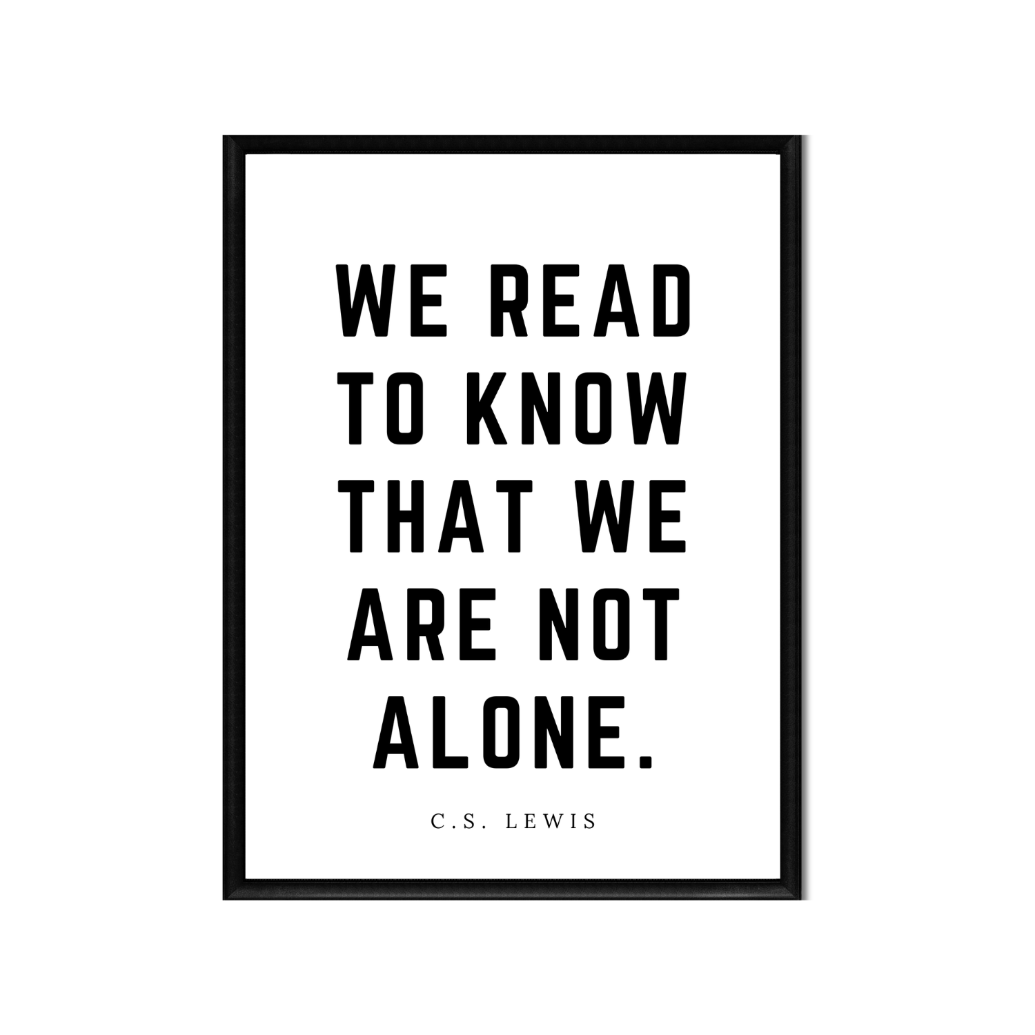 WE READ TO KNOW • Printable Quote Downloadable File .png