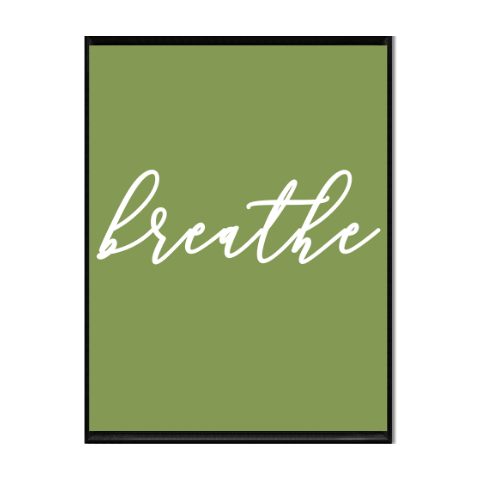 8x10 • Printable Art • Home Decor • Print • Breathe • Peridot Green.png
