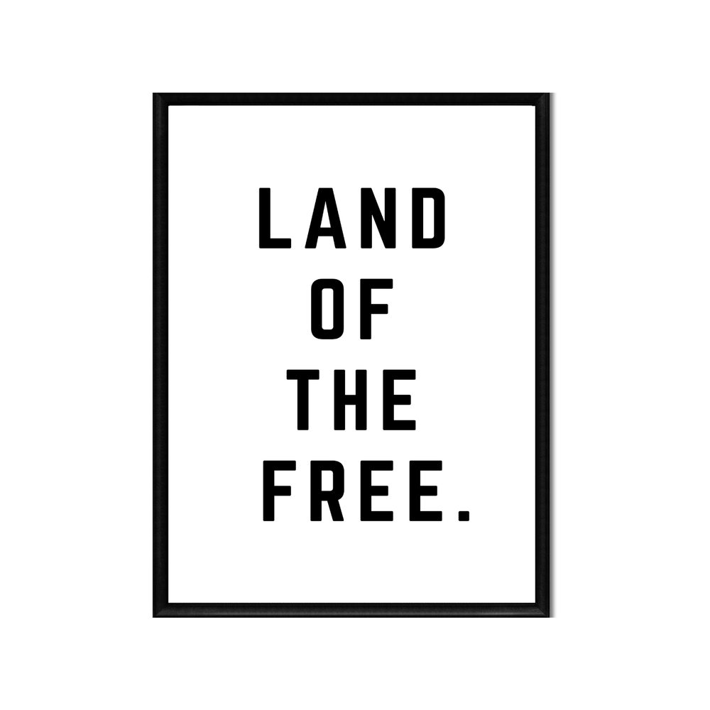 Land of the Free • 11x14 land-of-the-free-11x14-printable-wall-art-digital-download-home-decor-inspirational-quote-black-and-white-peace-to-the-people-a-hub-of-inspiration-for-mind-body-and-everyday-life