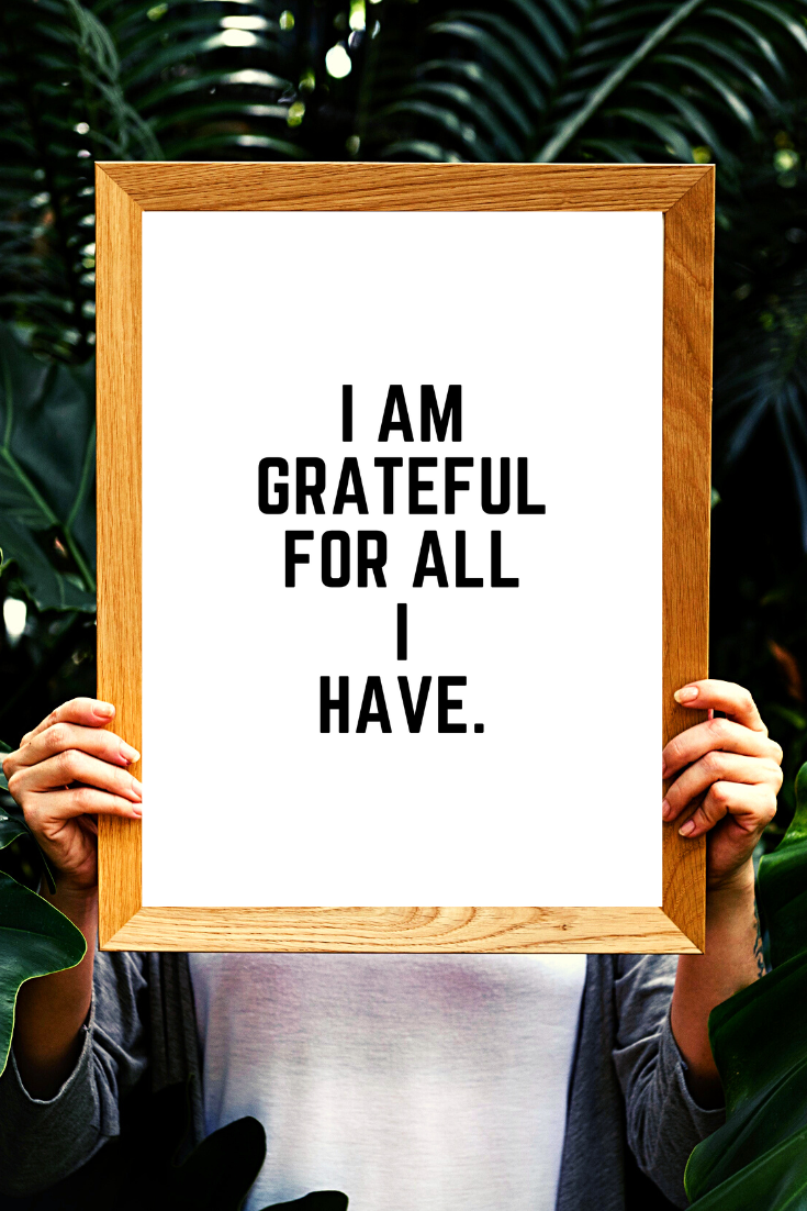 I AM GRATEFUL FOR ALL I HAVE • Positive Affirmation Print • 16 x 20 • 8 x 10 • 4 x 5 • Black and White