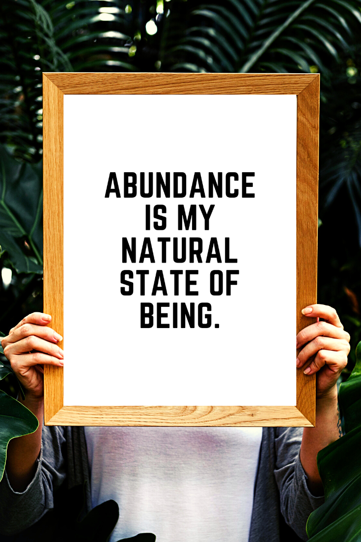 ABUNDANCE IS MY NATURAL STATE OF BEING • Positive Affirmation Print • 16 x 20 • 8 x 10 • 4 x 5 • Black and White