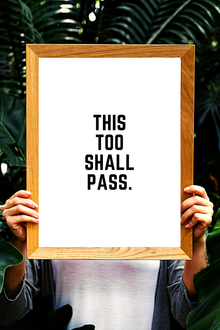 THIS TOO SHALL PASS • Positive Affirmation Print • 16 x 20 • 8 x 10 • 4 x 5 • Black and White