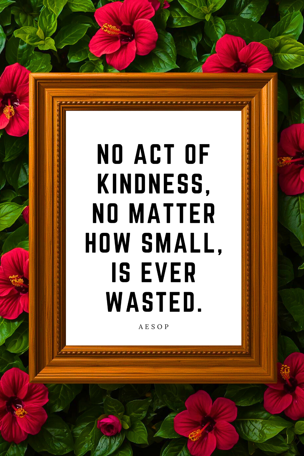 No Act of Kindness • Top Aesop Quotes • Printable Positive Affirmation • Printable Positive Affirmation • Modern Farmhouse Decor • Wall Art Quote • Black and White • Printable PDF.png