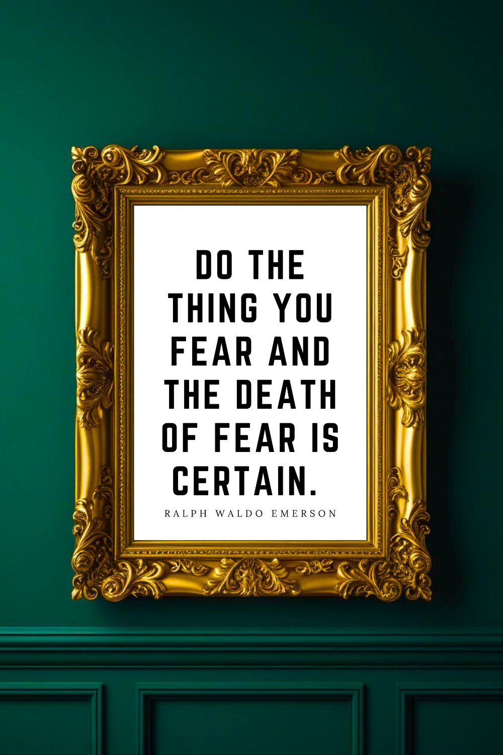 Do the Thing You Fear • Top Ralph Waldo Emerson Quotes • Home Decor • Black and White Printable Wall Art.png