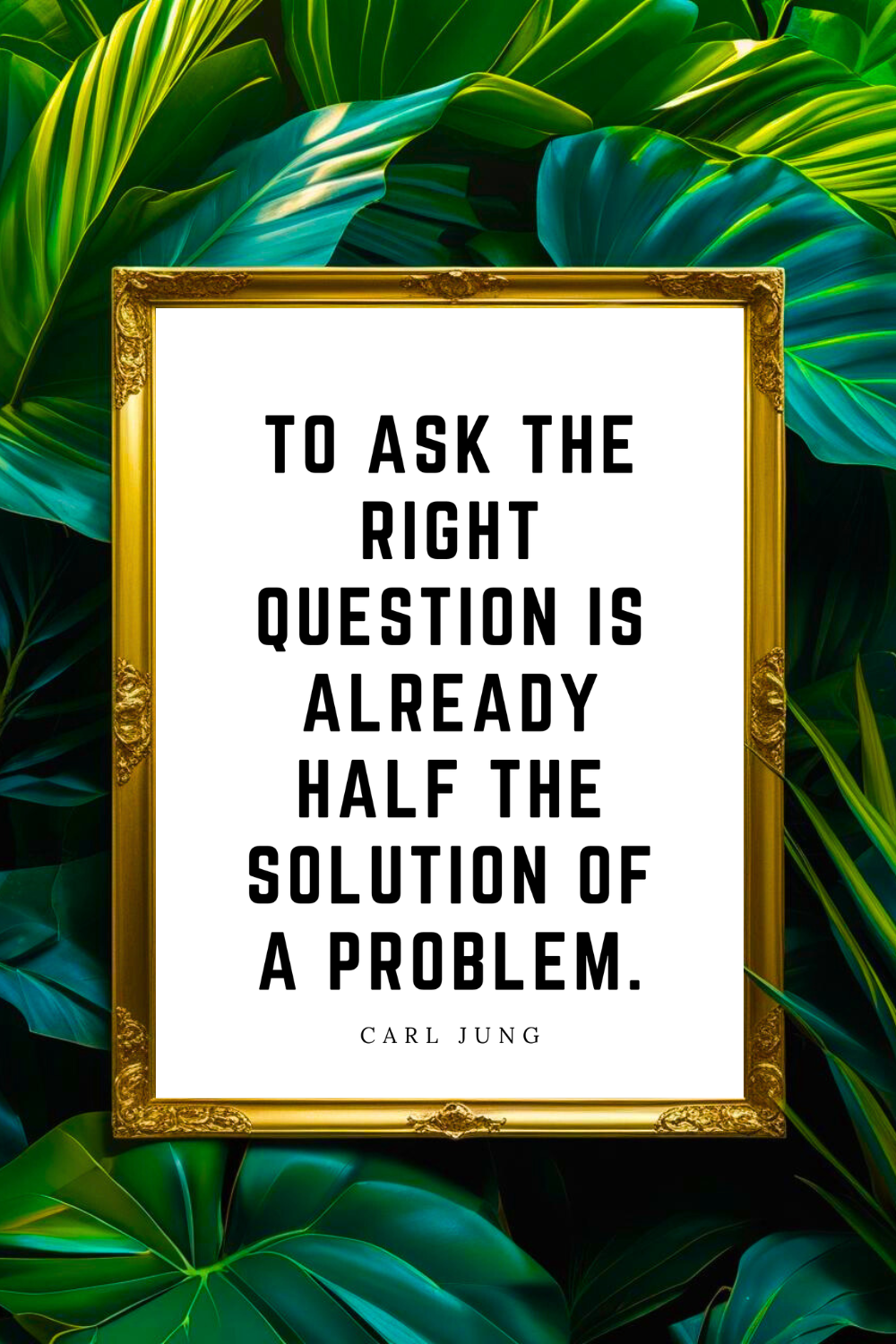 THE SOLUTION OF A PROBLEM • 8 x 10 • Feel Good Inspirational Black and White Quote Printable File.png