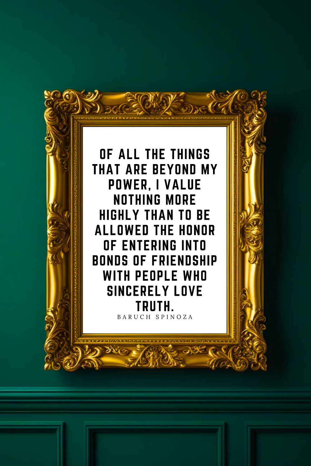 People Who Sincerely Love Truth • Top Baruch Spinoza Quotes • Home Decor • Black and White Printable Wall Art.png