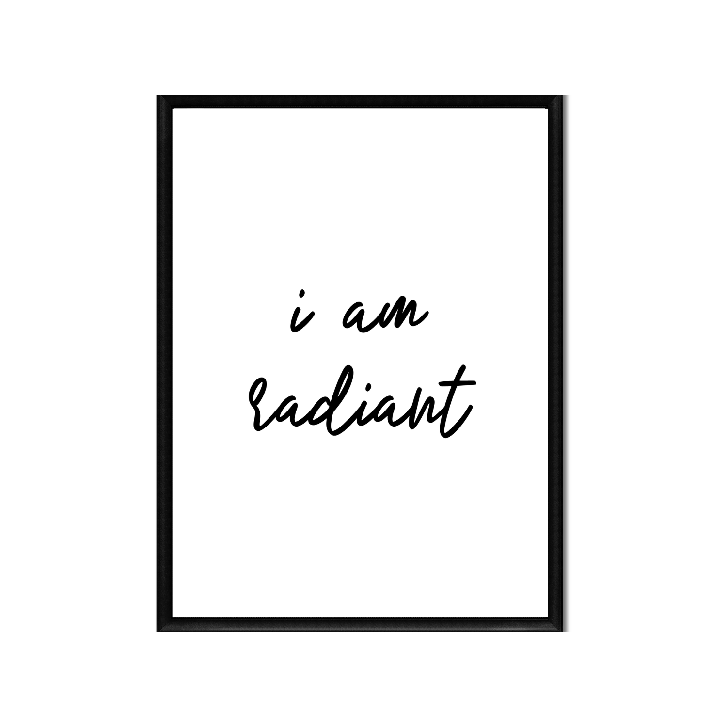 i am radiant • Printable Positive Affirmation • Printable Quote Downloadable File .png
