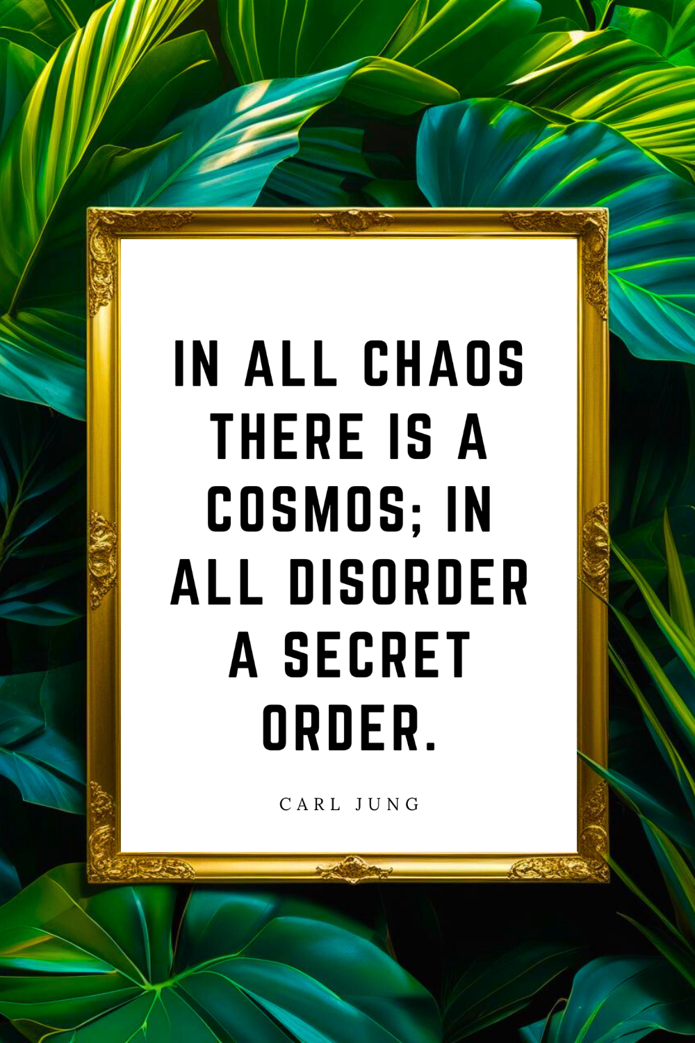 IN ALL CHAOS THERE IS A COSMOS • 8 x 10 • Feel Good Inspirational Black and White Quote Printable File.png