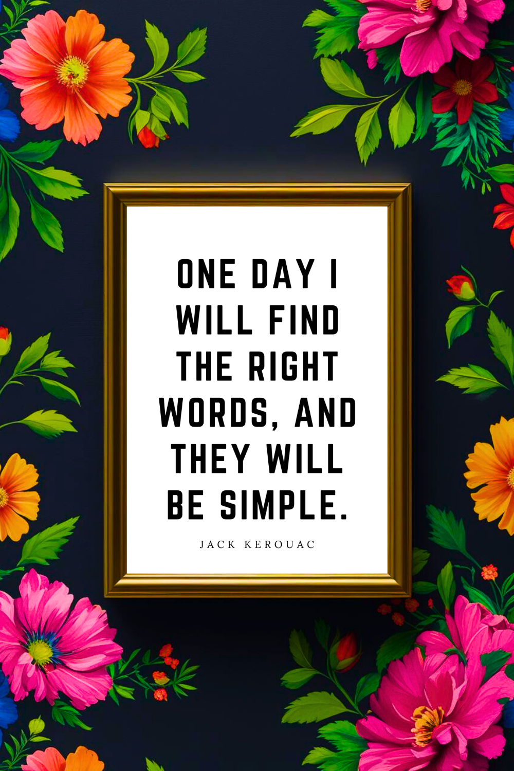 FIND THE RIGHT WORDS • Printable Inspiration Best Motivational Quotes • Black and White Wall Art Print.png