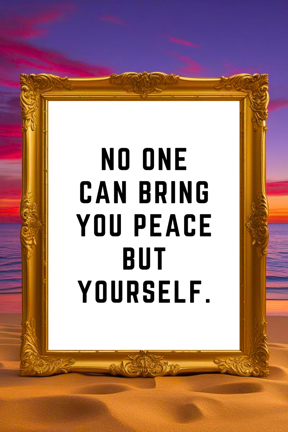 PEACE BUT YOURSELF • Printable Peace to the People Inspirational Quotes •.png