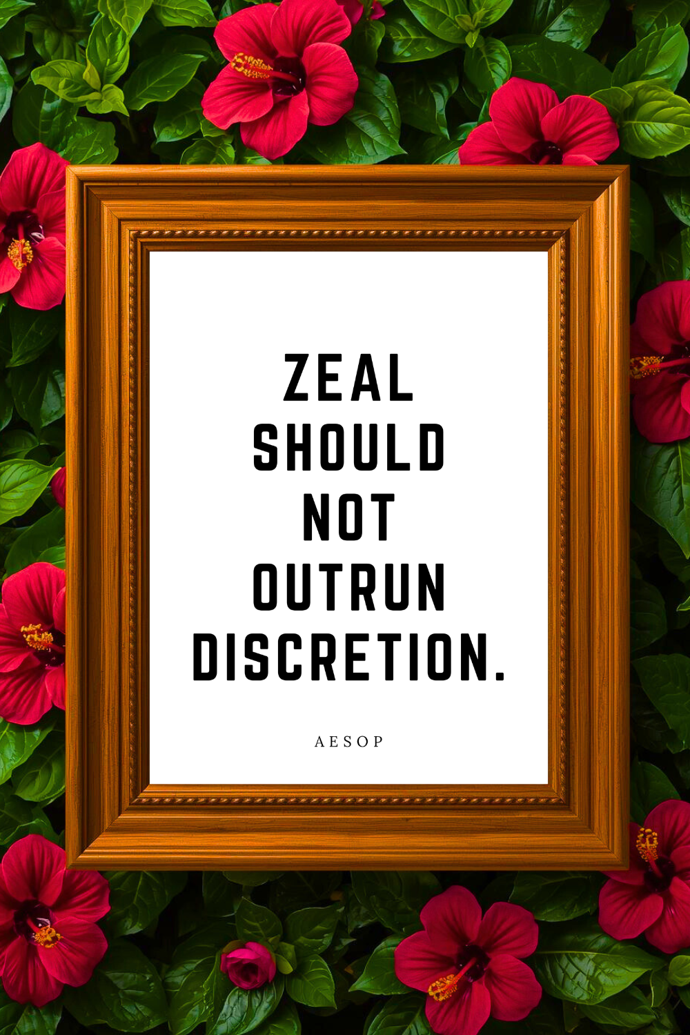 Zeal Should Not Outrun Discretion • Top Aesop Quotes • Printable Positive Affirmation • Printable Positive Affirmation • Modern Farmhouse Decor • Wall Art Quote • Black and White • Printable PDF.png