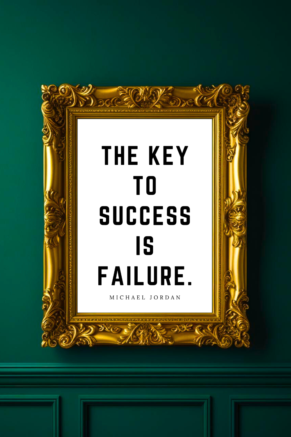 THE KEY TO SUCCESS • Top Quotes Home Decor • Black and White Printable Wall Art.png