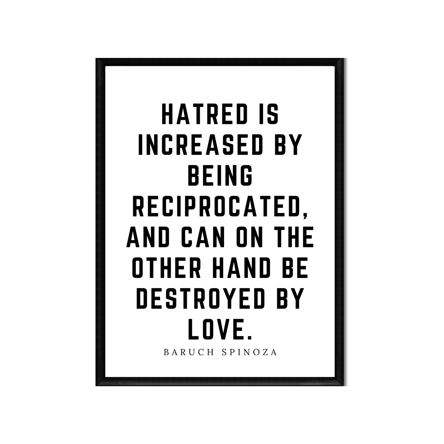 Increased by Being Reciprocated • Top Baruch Spinoza Quotes • Printable Quote Downloadable File .png