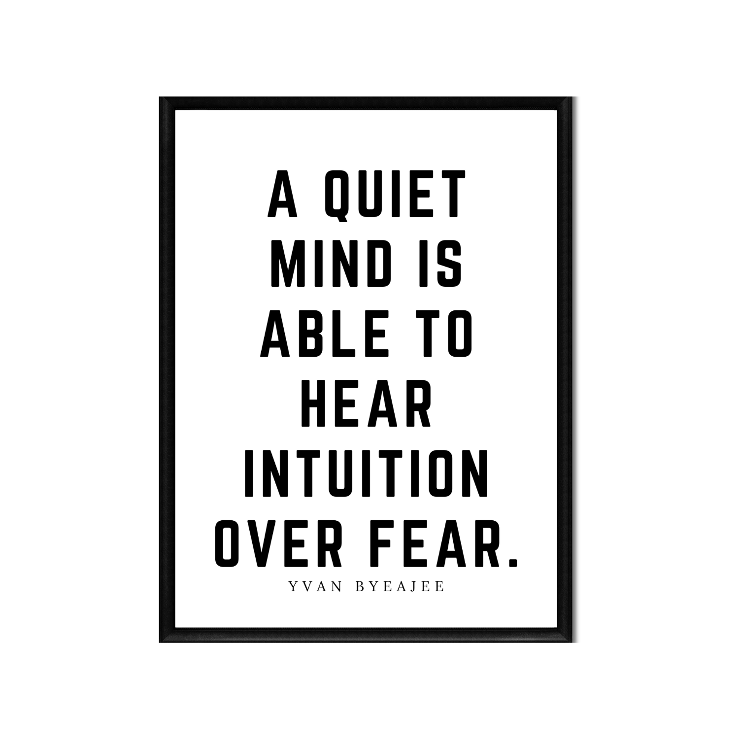 INTUITION OVER FEAR • Printable Quote Downloadable File .png