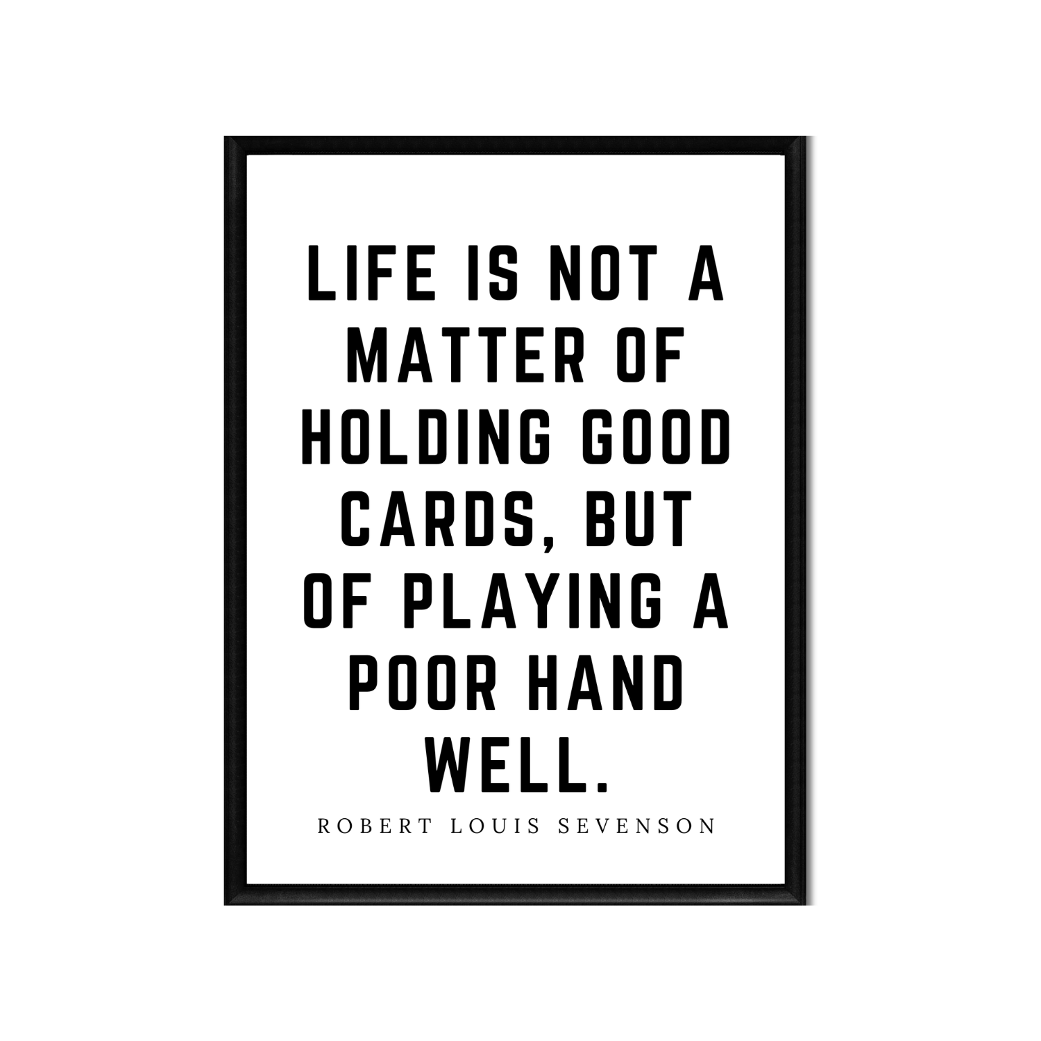 HOLDING GOOD CARDS • Printable Quote Downloadable File .png