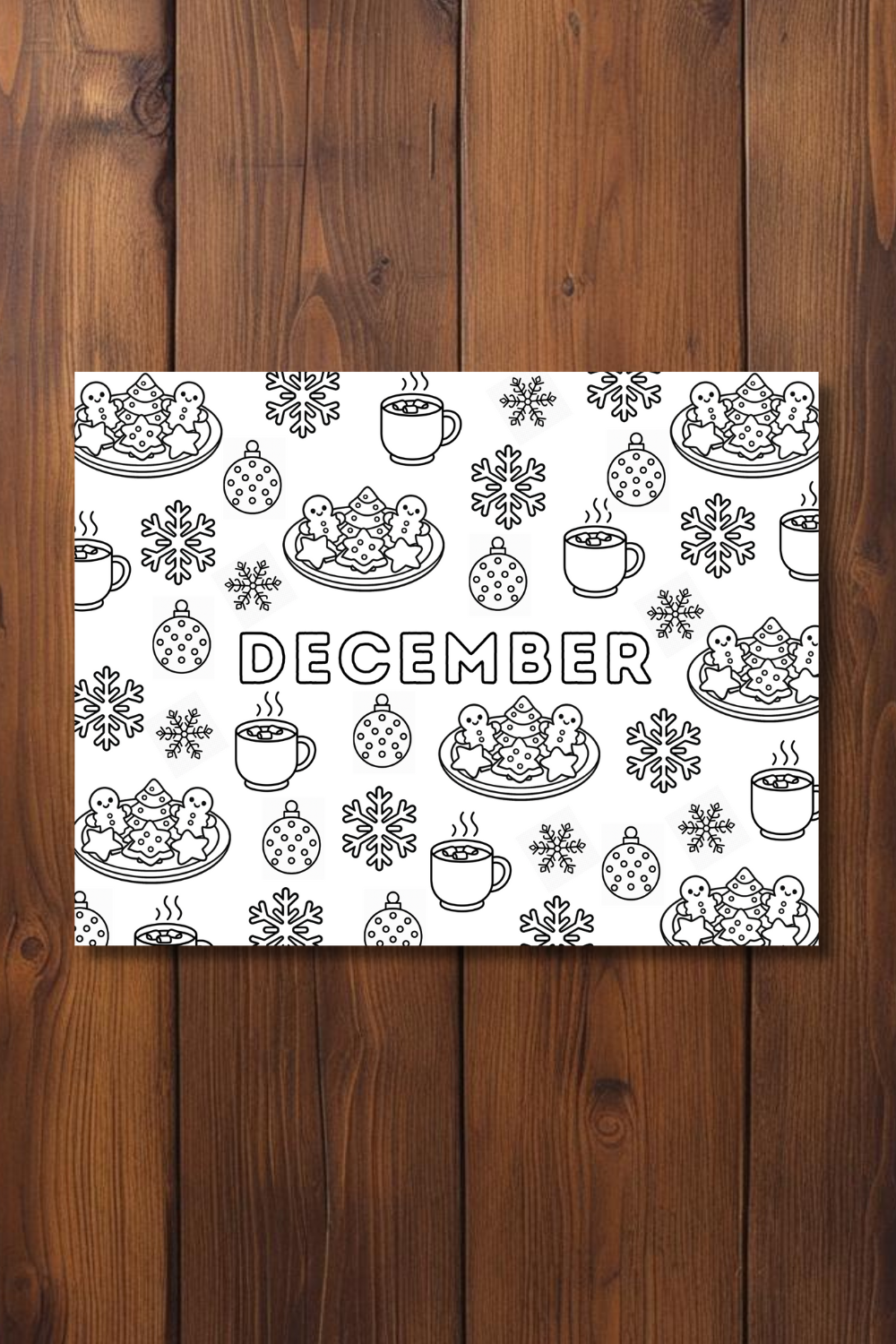 Months of the Year Coloring Page • December • Printable Seasonal Instant Download Sheet for Kids and Toddler.png