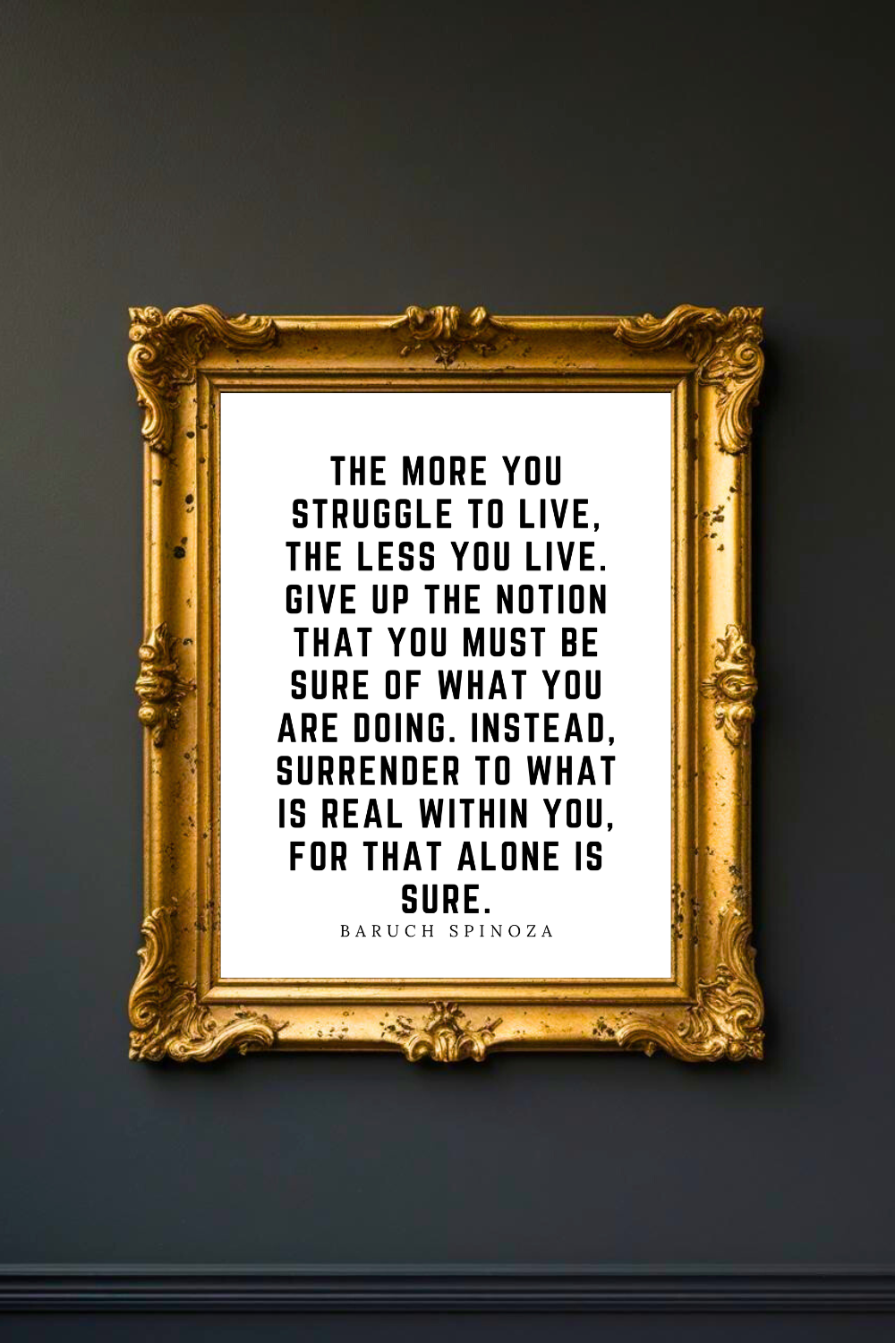 Surrender to What is Real Within You • Top Baruch Spinoza Quotes • 8x10 • Uplifting Quotes to Print Instant Download Wall Art.png