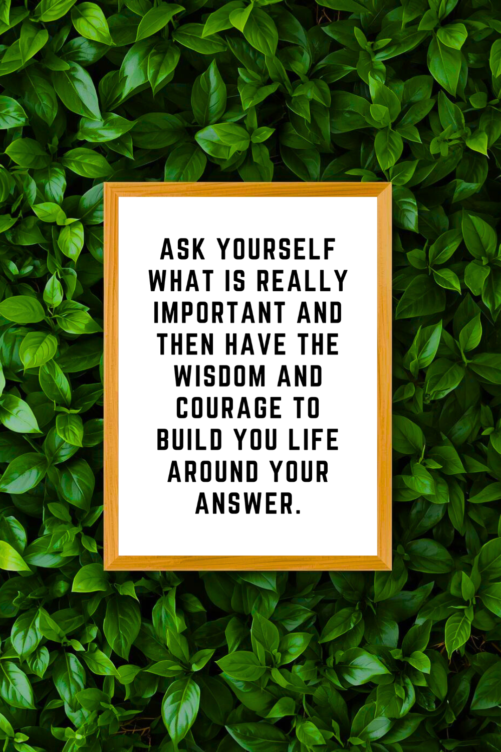 BUILD YOU LIFE AROUND YOUR ANSWER • Motivational Quote Wall Art • Black and White Printable PDF File.png