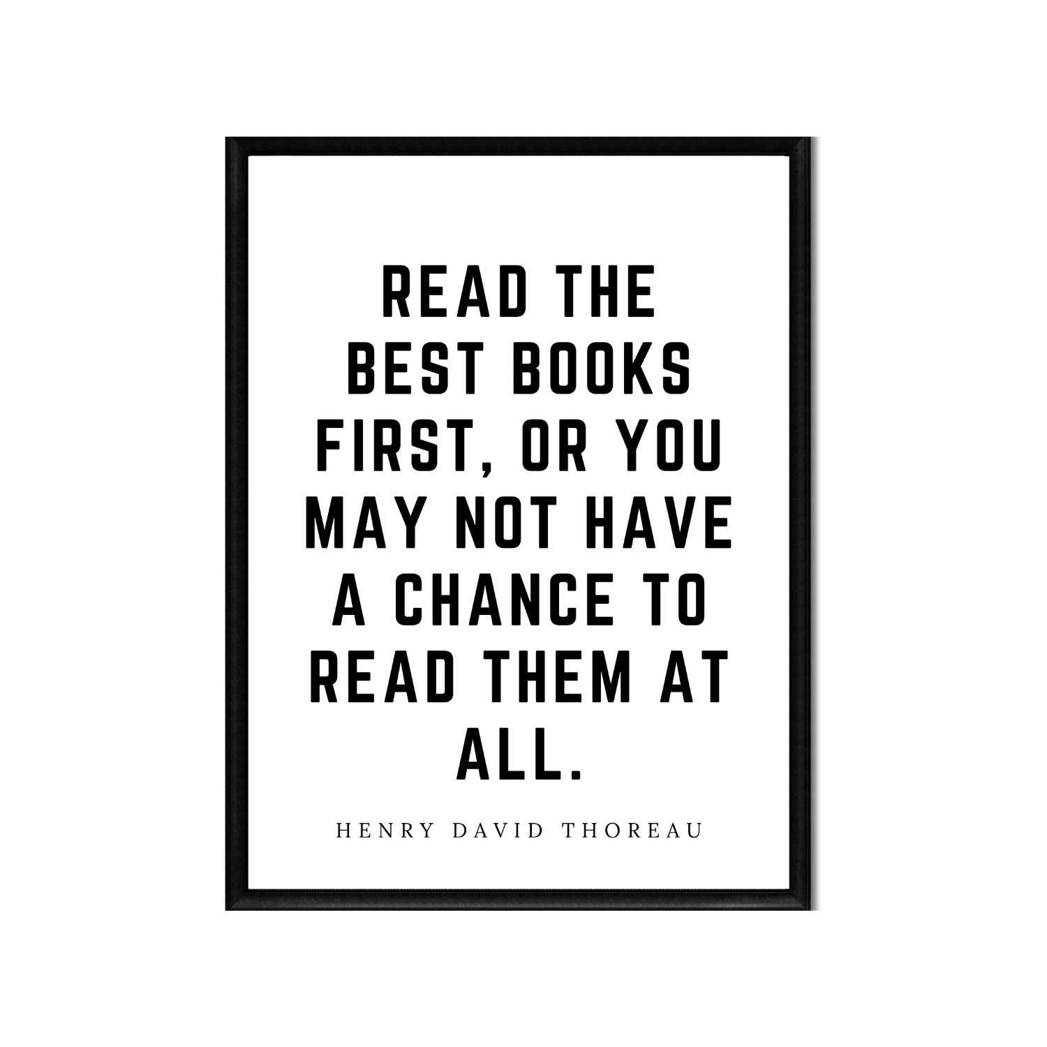 Read the Best Books First • Top Henry David Thoreau Quotes • Printable Quote Downloadable File .png