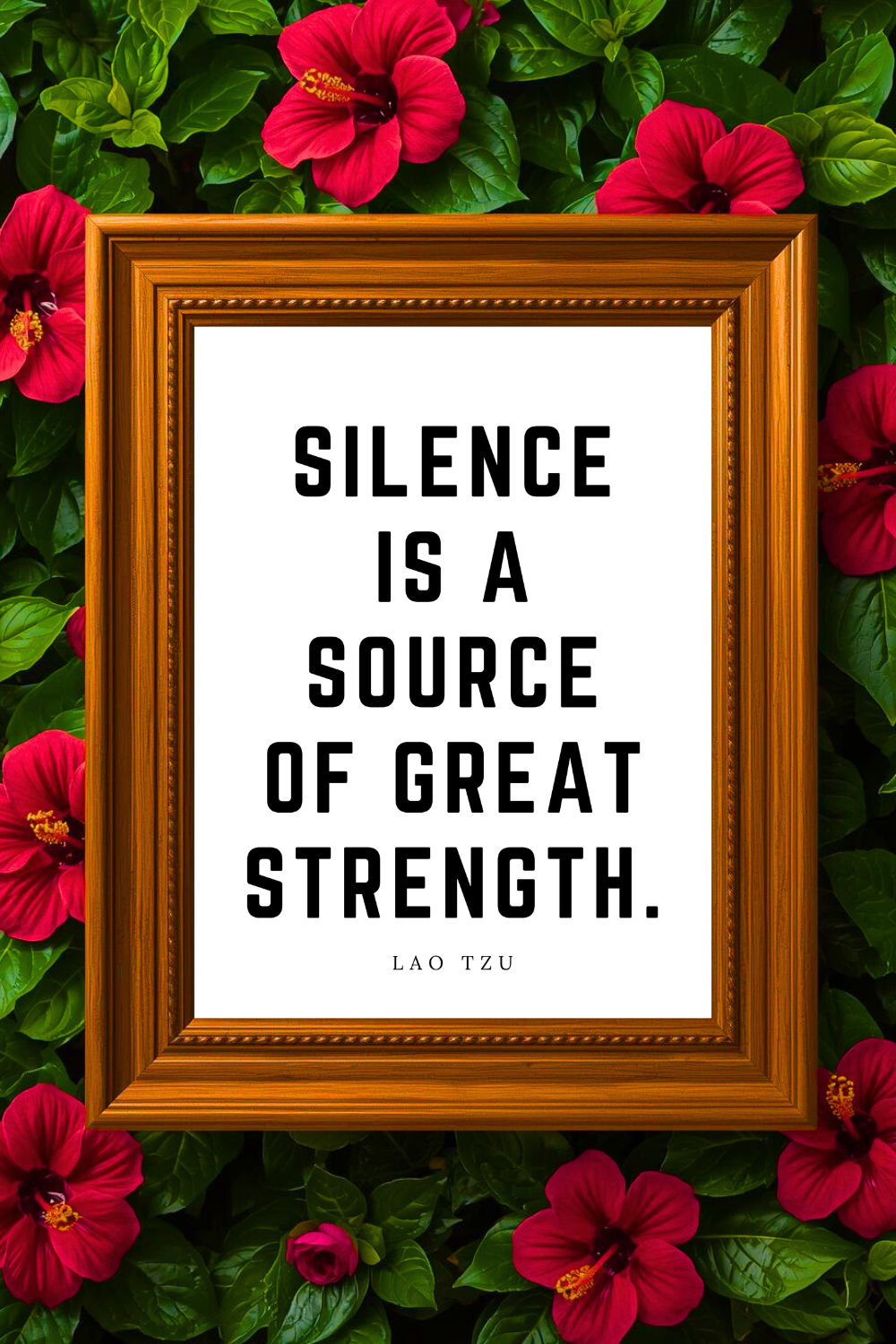 Silence is a Source  • Top Lao Tzu Quotes • Printable Positive Affirmation • Printable Positive Affirmation • Modern Farmhouse Decor • Wall Art Quote • Black and White • Printable PDF.png