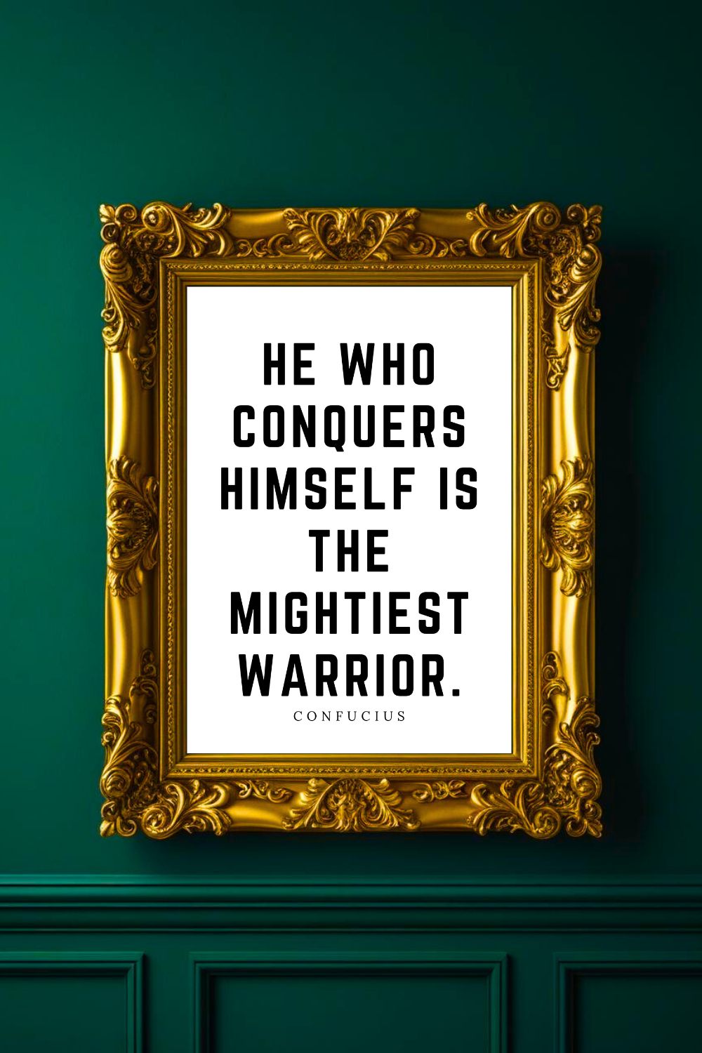 He Who Conquers Himself • Top Confucius Quotes • Home Decor • Black and White Printable Wall Art.png