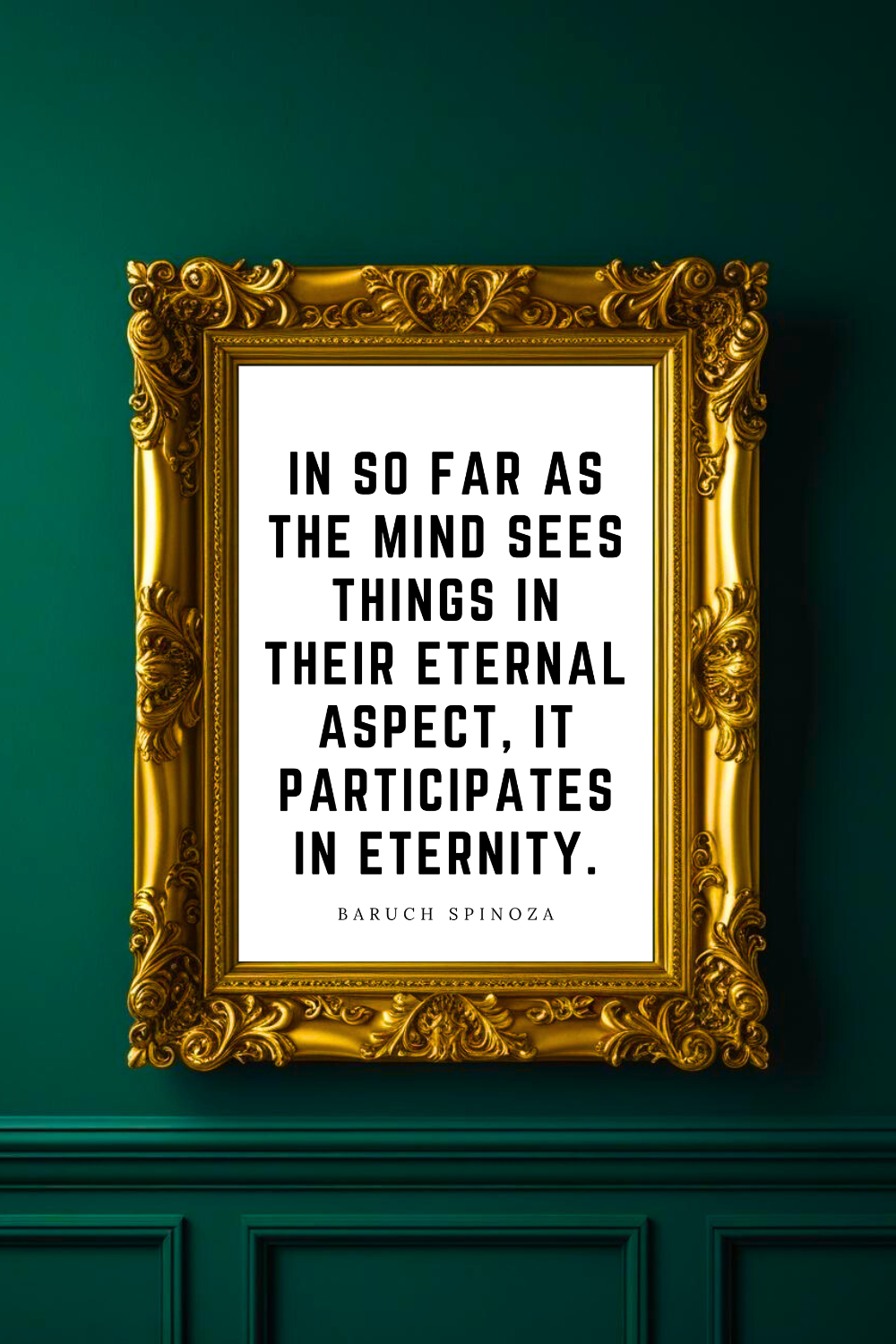 Participates in Eternity • Top Baruch Spinoza Quotes • Home Decor • Black and White Printable Wall Art.png