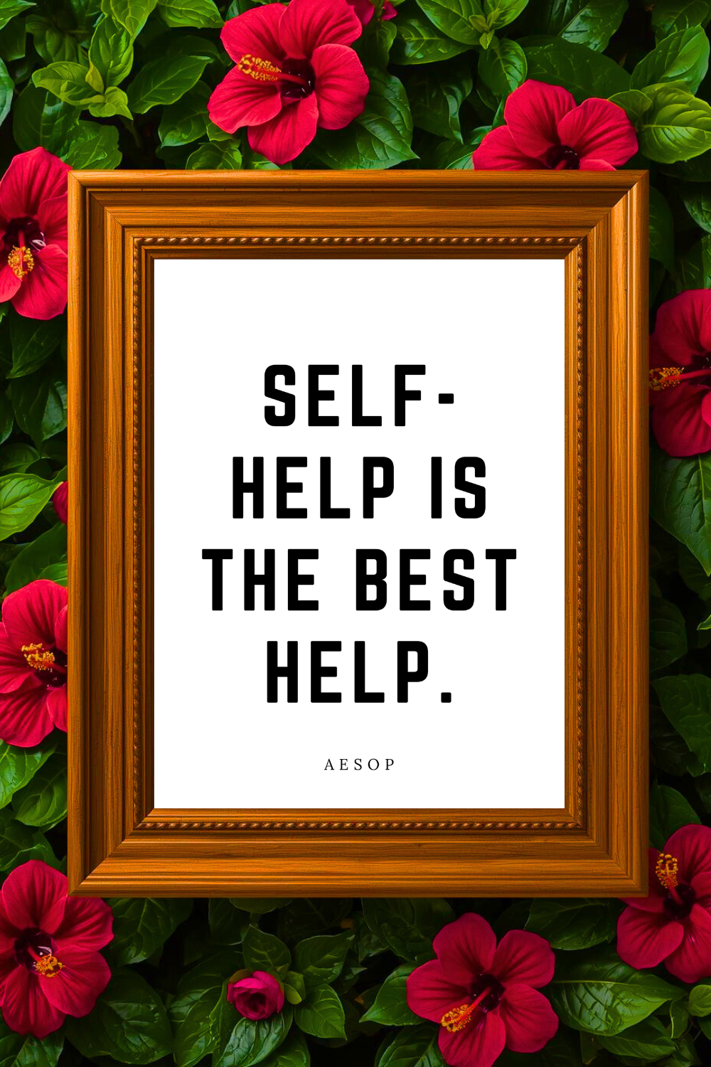 Self-Help is the Best Help • Top Aesop Quotes • Printable Positive Affirmation • Printable Positive Affirmation • Modern Farmhouse Decor • Wall Art Quote • Black and White • Printable PDF.png