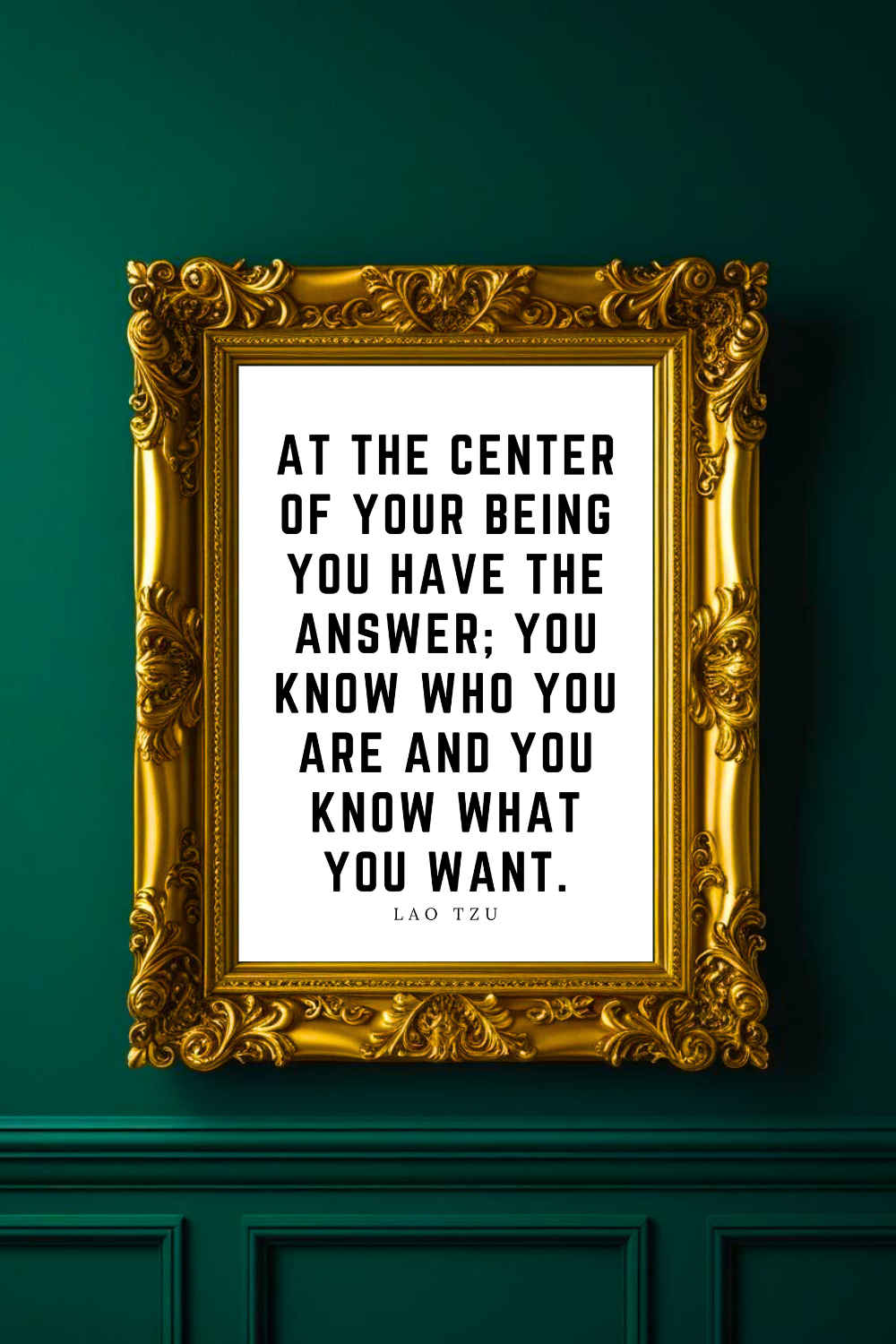 At the Center of Your Being • Top Lao Tzu Quotes • Home Decor • Black and White Printable Wall Art.png
