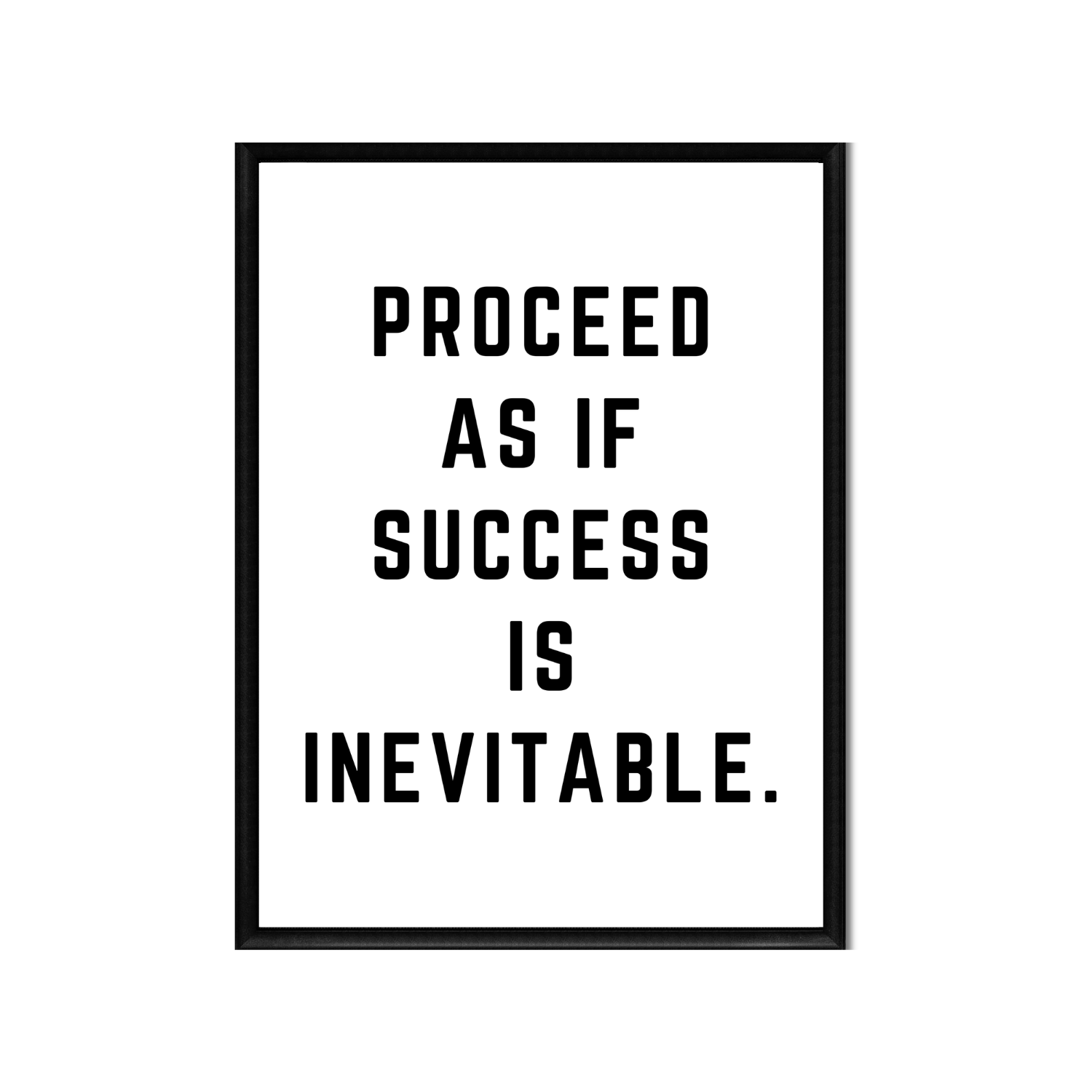SUCCESS IS INEVITABLE • Printable Quote Downloadable File .png
